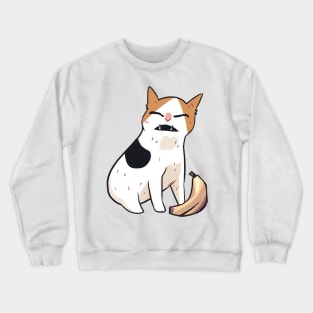 Banana Cat Meme Crewneck Sweatshirt